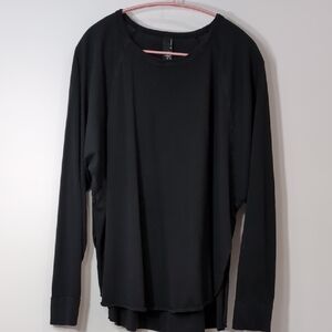 bobi | 100% Cotton Black Long Dolman Sleeve Top Size XL